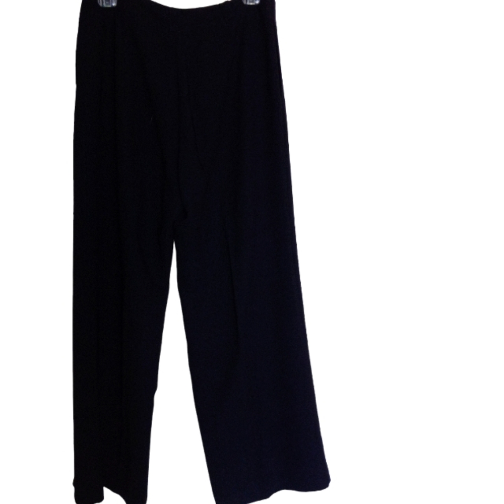 New York company wide leg polyester pants vintage size 6 P black
